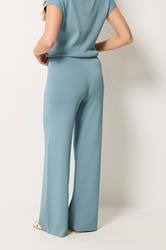 LTS Tall Women's Light Blue Knitted Wide Leg Trousers | Long Tall Sally 2