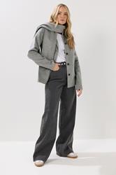 LTS Tall Grey Formal Scarf Coat | Long Tall Sally 1