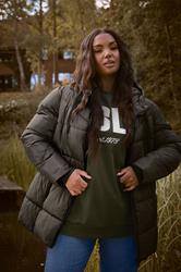 YOURS Plus Size Brown Short Padded Coat | Yours Clothing 1