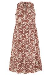 YOURS Plus Size Brown Abstract Tiered Dress | Yours Clothing 5