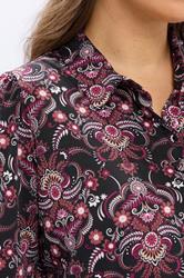 YOURS Plus Size Black Paisley Tiered Shirt Dress | Yours Clothing 5