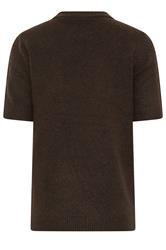 LTS Tall Chocolate Brown Short Sleeve Knit Jumper | Long Tall Sally  6