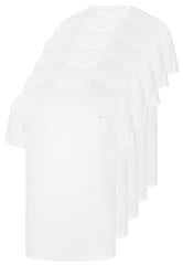 BadRhino Big & Tall 5 PACK White Extra Long Core T-Shirts