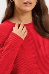 YOURS Plus Size Red Essential Knitted Jumper | Yours Clothing 6