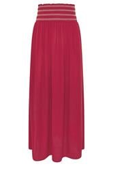 LTS Tall Berry Red Embroidered Waist Maxi Skirt