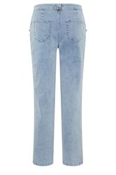 LTS Tall Women's Light Blue Button Detail Straight Leg Jeans | Long Tall Sally 6