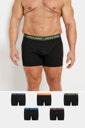 JACK & JONES Big & Tall 5 PACK Black 'Oliver' Boxers | BadRhino 1