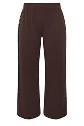 LIMITED COLLECTION Plus Size Chocolate Brown Lace Insert Trousers | Yours Clothing 6