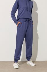 LTS Tall Blue Jersey Drawcord Cuffed Joggers | Long Tall Sally 1