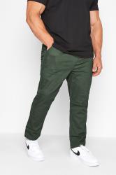 KAM Dark Khaki Green Chino Trousers | BadRhino 3
