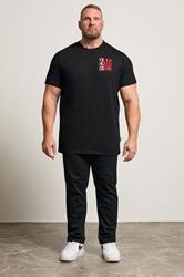 BadRhino Big & Tall Black Extra Long Japanese Sun Graphic T-Shirt | BadRhino 1