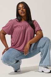 LIMITED COLLECTION Plus Size Red Gingham Tie Back Top | Yours Clothing 3