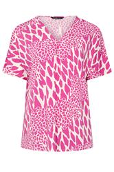 YOURS Plus Size Pink Abstract Pleat Front Top | yours Clothing 5