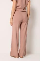 LTS Tall Women's Light Pink Knitted Wide Leg Trousers | Long Tall Sally 2