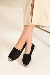 WIDE FIT Laser Cut Espadrille - black 1