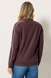 LTS Tall Women's Purple High Neck Sweatshirt | Long Tall Sally 2