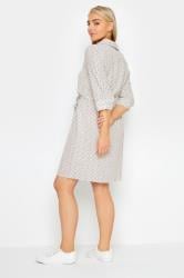 M&Co White Spot Print Tie Waist Tunic Shirt Dress | M&Co 3