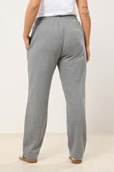 YOURS Plus Size Grey Straight Leg Joggers | Yours Clothing 2
