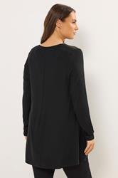 YOURS Plus Size Black & Gold Stud Detail Top | Yours Clothing 2