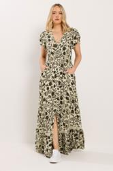 LTS Tall Women's Green Floral Button Maxi Dress | Long Tall Sally 2