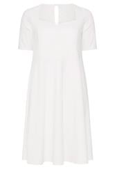 YOURS LONDON Curve White Panel Skater Dress
