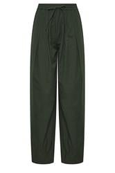 LTS Tall Dark Green Cotton Barrel Trousers