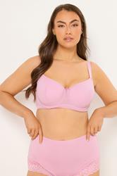 YOURS 2 PACK Plus Size Black & Pink Embroidered Padded Bras | Yours Clothing 4
