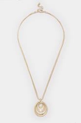 Gold Tone Circle Strand Necklace | Yours Clothing 3