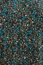 YOURS Plus Size Green & Blue Ditsy Floral Print Pleat Front Top | Yours Clothing 4