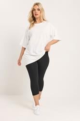 YOURSET 2 PACK Plus Size Black Daisy Cropped Leggings | Yours Clothing 5