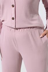 LIMITED COLLECTION Plus Size Pink Crinkle Wide Leg Trousers | Yours Clothing 4