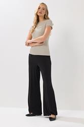 LTS Tall Ivory White Textured Slash Neck Top | Long Tall Sally 1
