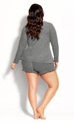 Evans Grey Marl Twist Front Pyjama Top 5