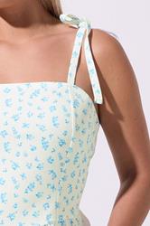 LIMITED COLLECTION Plus Size White Ditsy Floral Tie Mini Dress | Yours Clothing 4