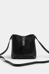 Black Faux Suede Cross Body Bag | Yours Clothing 2