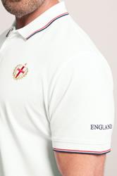 BadRhino Big & Tall White England Embroided Polo Shirt | BadRhino 6