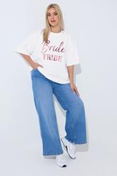 LIMITED COLLECTION Plus Size White 'Bride To Be' Metallic T-Shirt | Yours Clothing 2