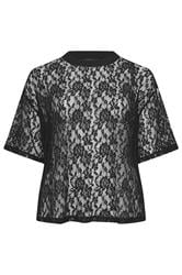 LIMITED COLLECTION Curve Black Lace T-Shirt