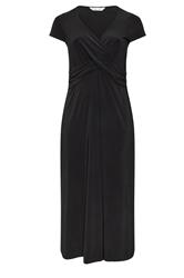 YOURS LONDON Plus Size Black Twist Front Dress | Yours Clothing 1