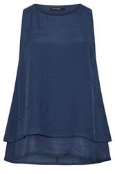 EVANS Curve Navy Blue Double Layer Vest Top