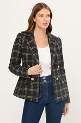 STAR Black Check Boucle Blazer | StarByJM 3