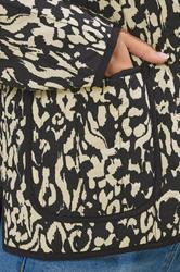 LTS Tall Black Abstract Cotton Quilted Jacket | Long Tall Sally 4