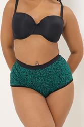 YOURSET 5 PACK Plus Size Teal Green Animal Print Full Briefs | Yours Clothing 2