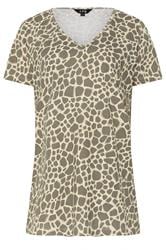 LTS Tall Grey Giraffe Print V-Neck T-Shirt | Long Tall Sally 5