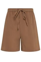 LTS Tall Chocolate Brown Textured Shorts