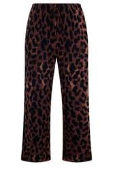 YOURS Plus Size Brown Leopard Print Trousers | Yours Clothing 5