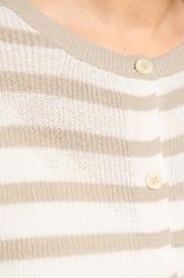 YOURS Plus Size Natural Brown Stripe Knitted Cardigan | Yours Clothing 4