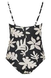 YOURS Plus Size Black Abstract Floral Print Swimsuit | Yours Clothing 9