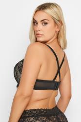 YOURS Plus Size Black Lace Underwired Padded Multiway Bra | Yours Clothing 4