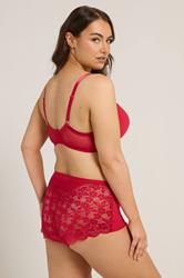 YOURSET 3 PACK Plus Size Red & Purple Lace Trim Padded Bras | Yours Clothing 7